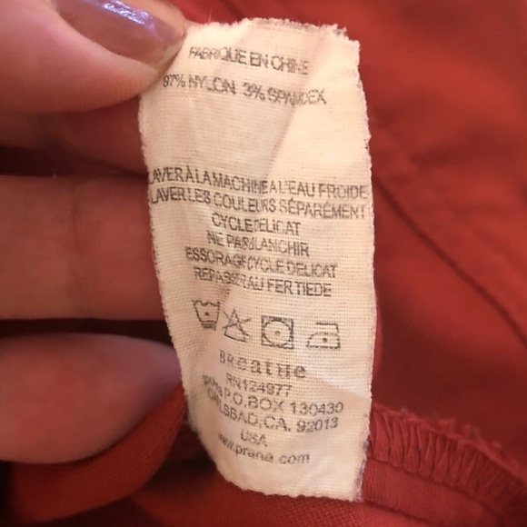 PRANA Jacket Women's Size Medium Red Utility With Hood Front Zipper Pockets - Picture 11 of 16